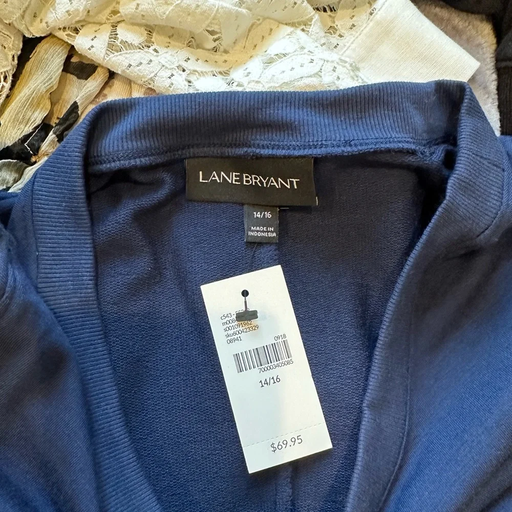 Lane Bryant navy blue soft cotton 3/4 sleeve dress 14-16 - Picture 11 of 11